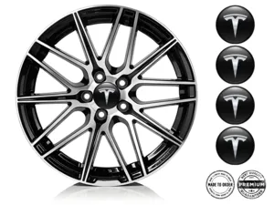 Tesla Pegatina de Rueda Edición Logos de Cúpula de Lujo